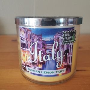 Bath & Body Works Candle Italy Tuscan Lemon Tart Joy To The World 2015 3 Wick